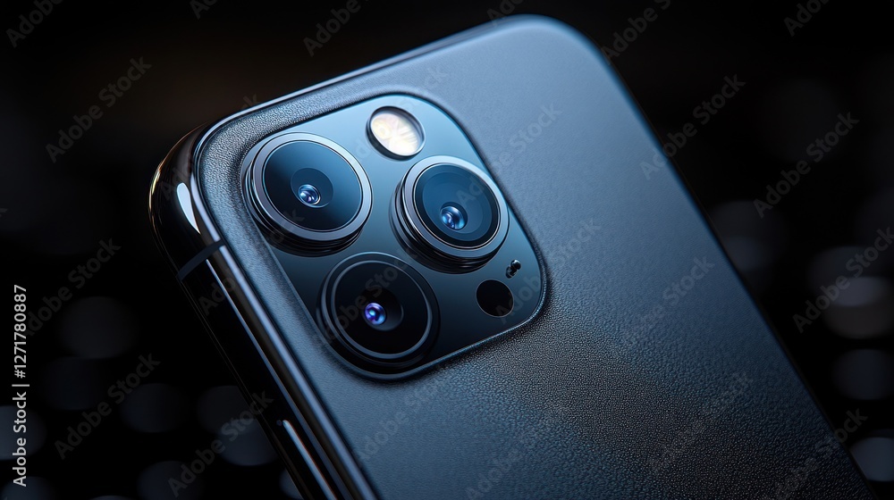 Smartphone camera bokeh dark background