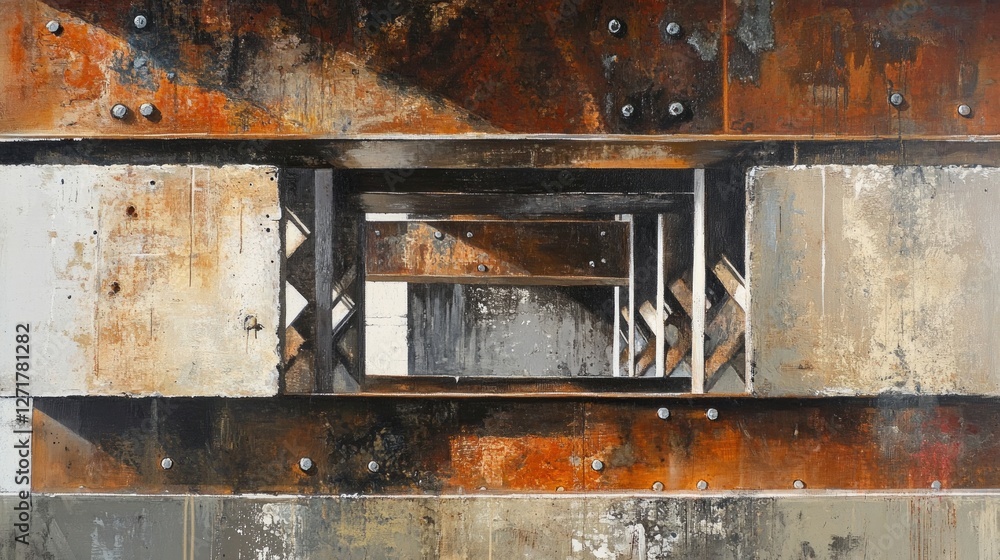 Rusty Steel and Concrete Structure: An Abstract Architectural Study Rusty Steel and Concrete Structure: An Abstract Architectural Study