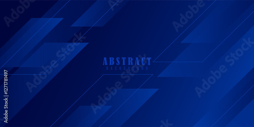 dark blue background with abstract square shape, dynamic and sport banner concept. Vector