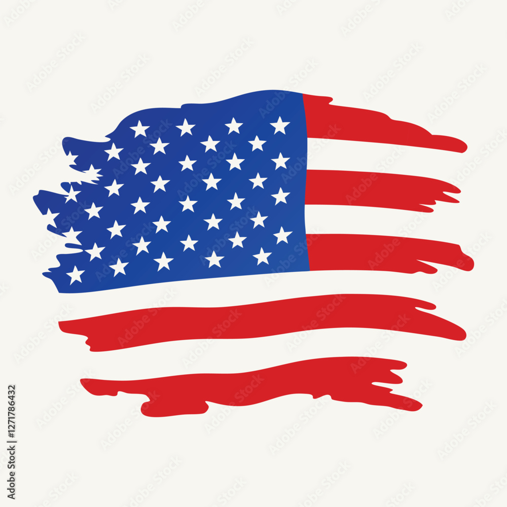 Obraz premium usa flag with map