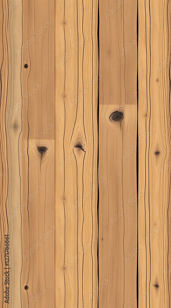 Fototapeta premium A rustic seamless pattern of textured wood grain in warm brown and beige tones, offering a realistic and organic aesthetic with subtle variations in tone and texture, perfec.