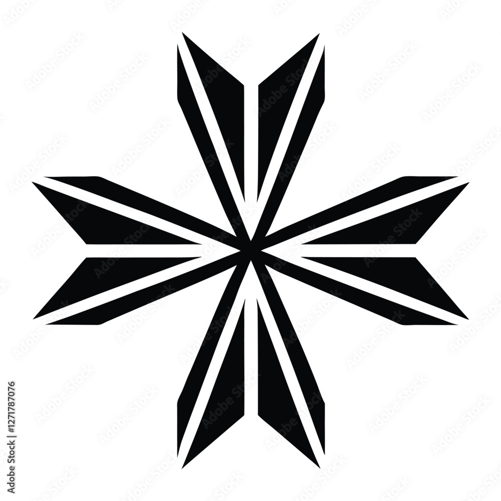 Obraz premium black and white star vector