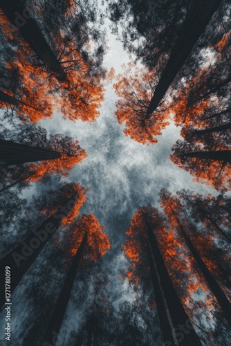 Wallpaper Mural Forest canopy from below Torontodigital.ca