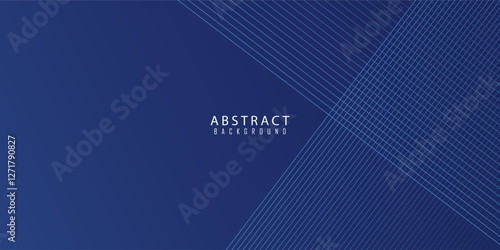 Blue background. Vector abstract, science, futuristic, energy technology concept. Digital image of light rays, stripes lines with blue light over dark blue