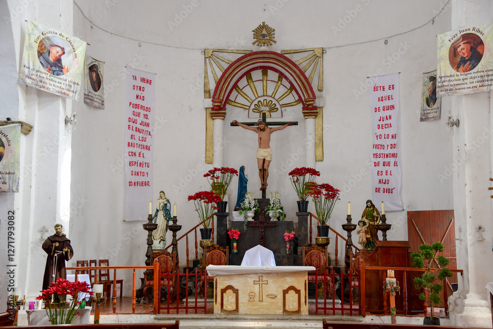 Inside of a Church in La Antigua, in Mexico