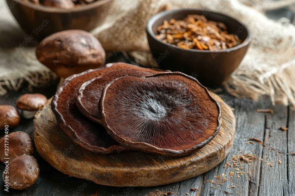 Reishi mushroom health mushroom concept banner Reishi mushroom health mushroom concept banner