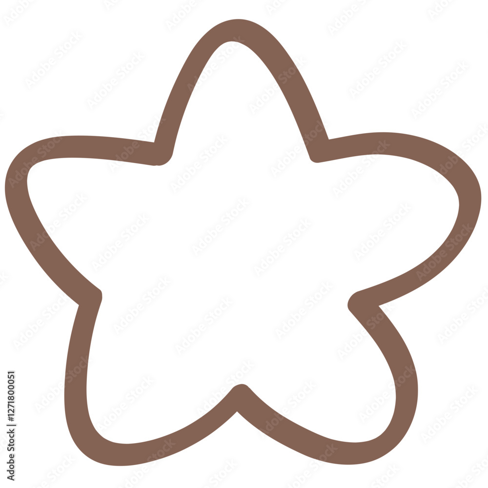 Minimalist Hand-Drawn Flower Outline Minimalist Hand-Drawn Flower Outline