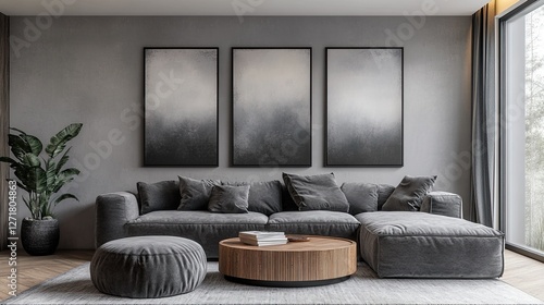 Wallpaper Mural Posters in Grey Living Room - Torontodigital.ca