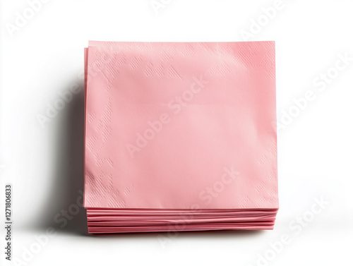 Elegant Pink Paper Napkin Featuring a Stunning Floral Pattern