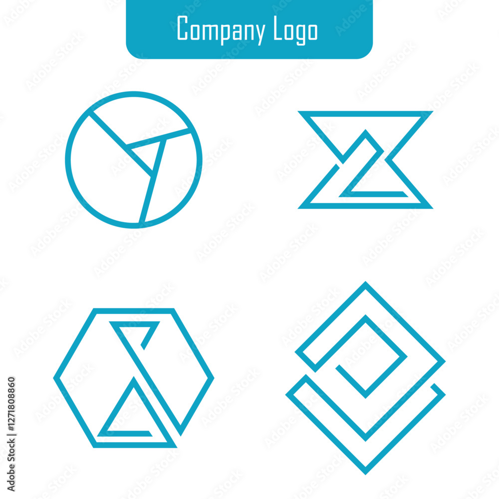 Set of company logo design ideas vector design Set of company logo design ideas vector design