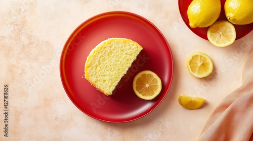 A Slice of Lemon Cake, a Burst of Sunshine on Your Plate