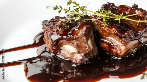Roasted Lamb Ribs with Rich Dark Sauce: A Culinary Masterpiece