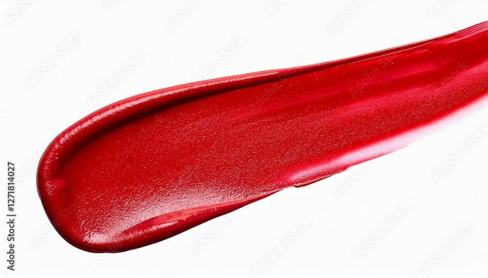 red cosmetic smudge, wipe swoosh on transparent background, isolated. Generated image red cosmetic smudge, wipe swoosh on transparent background, isolated. Generated image