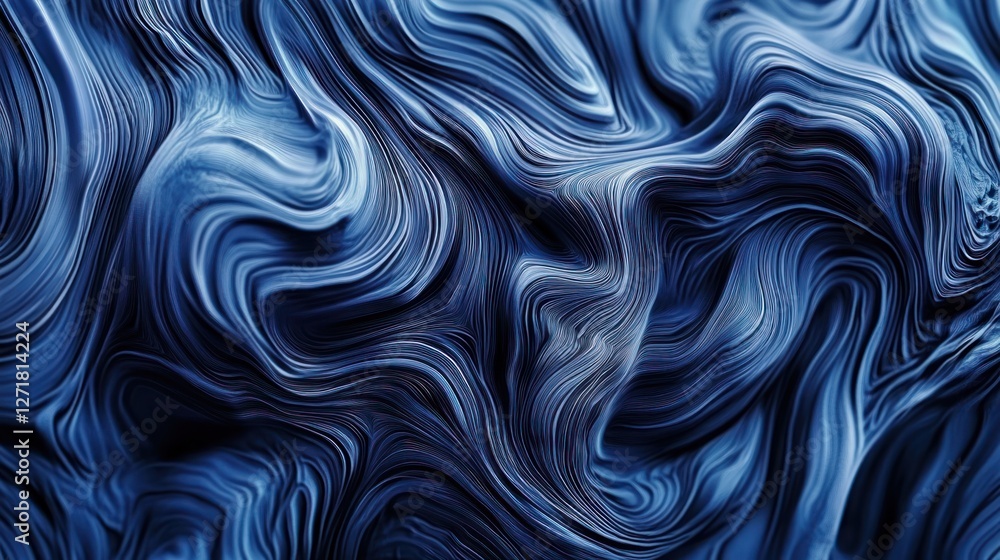 Fototapeta premium Abstract Artistic Blue Swirls Background for Digital Compositions