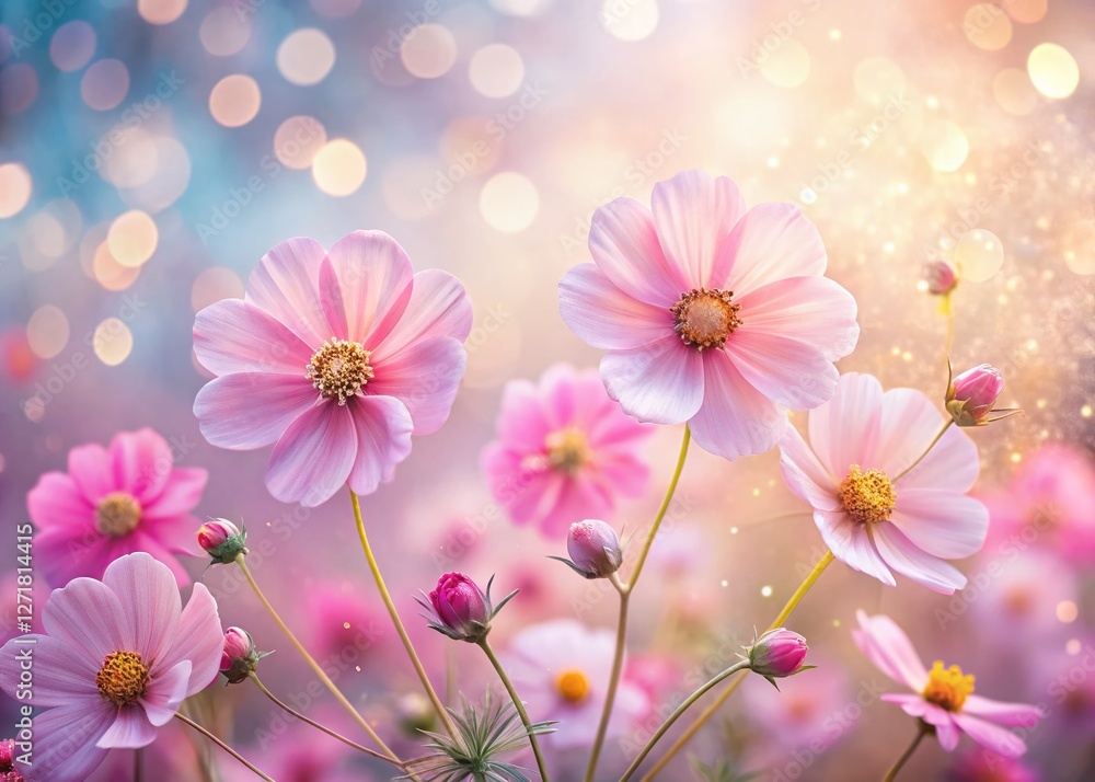 Dreamy Pink Flower Bokeh Background - Soft Floral Wallpaper Dreamy Pink Flower Bokeh Background - Soft Floral Wallpaper