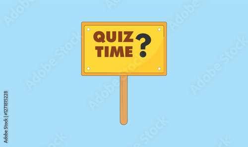 Quiz time background vector image element