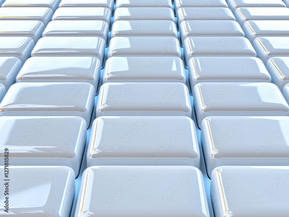 Seamless Arrangement of Rectangular White Rounded Tiles for Modern Visual Design Application Backgrounds Seamless Arrangement of Rectangular White Rounded Tiles for Modern Visual Design Application Backgrounds