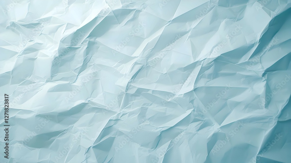 Obraz premium Crumpled Light Blue Paper Texture Background