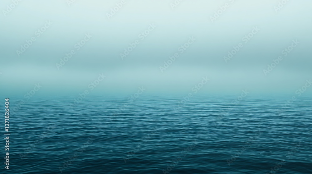 Fototapeta premium Calm Ocean Water Under Misty Sky