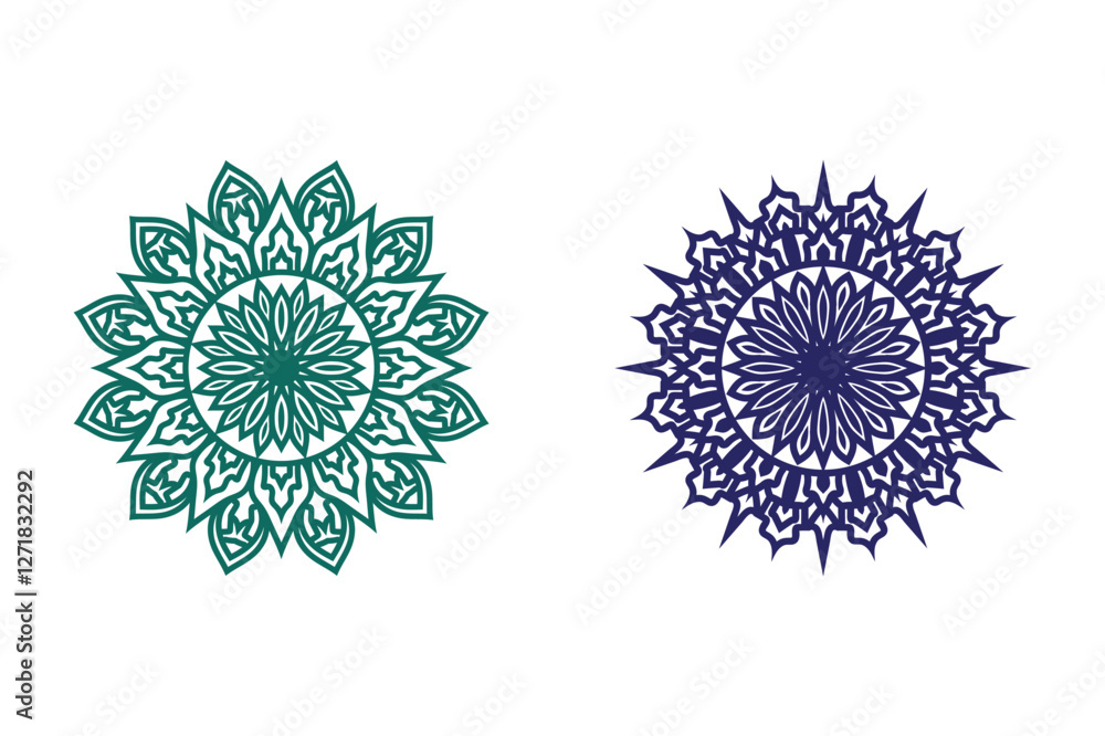 Obraz premium Mandala pattern in applied desgin
