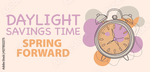 Daylight savings time Fall Back, vector style, illustration colorful, banner and affiche