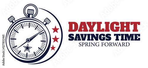 Daylight savings time Fall Back, vector style, illustration colorful, banner and affiche