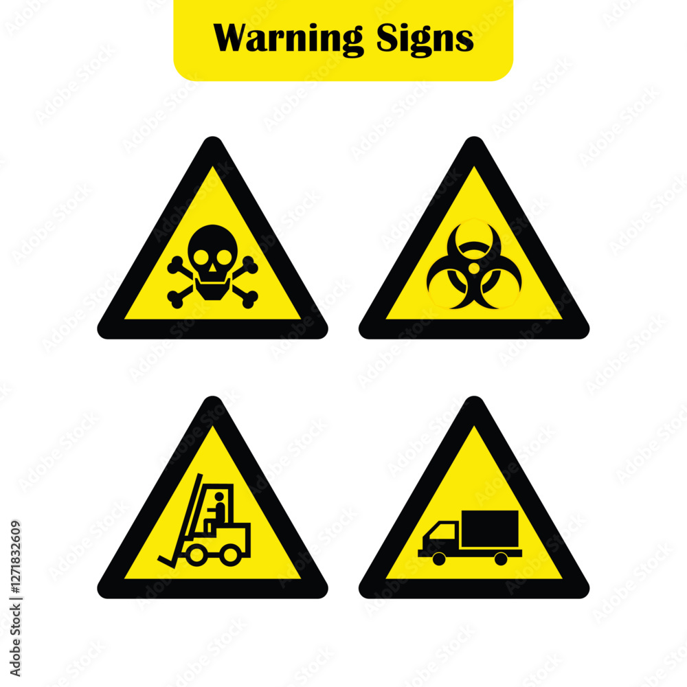 Warning signs collection Warning signs collection