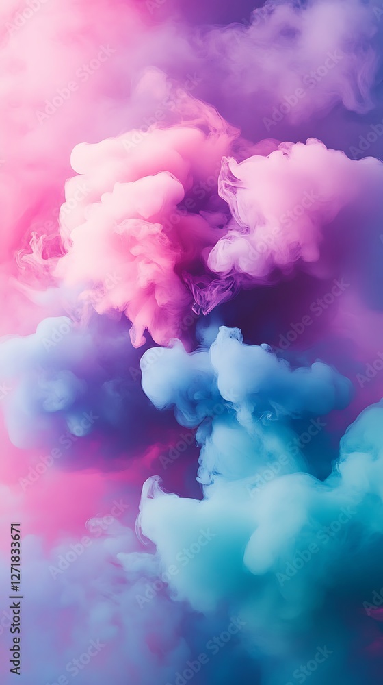 Naklejka premium dynamic fluid texture with translucent bubble forms image