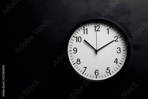 Wallpaper Mural Timeless Precision: An image of a classic analog clock showcasing the passage of time against a dark background. Torontodigital.ca