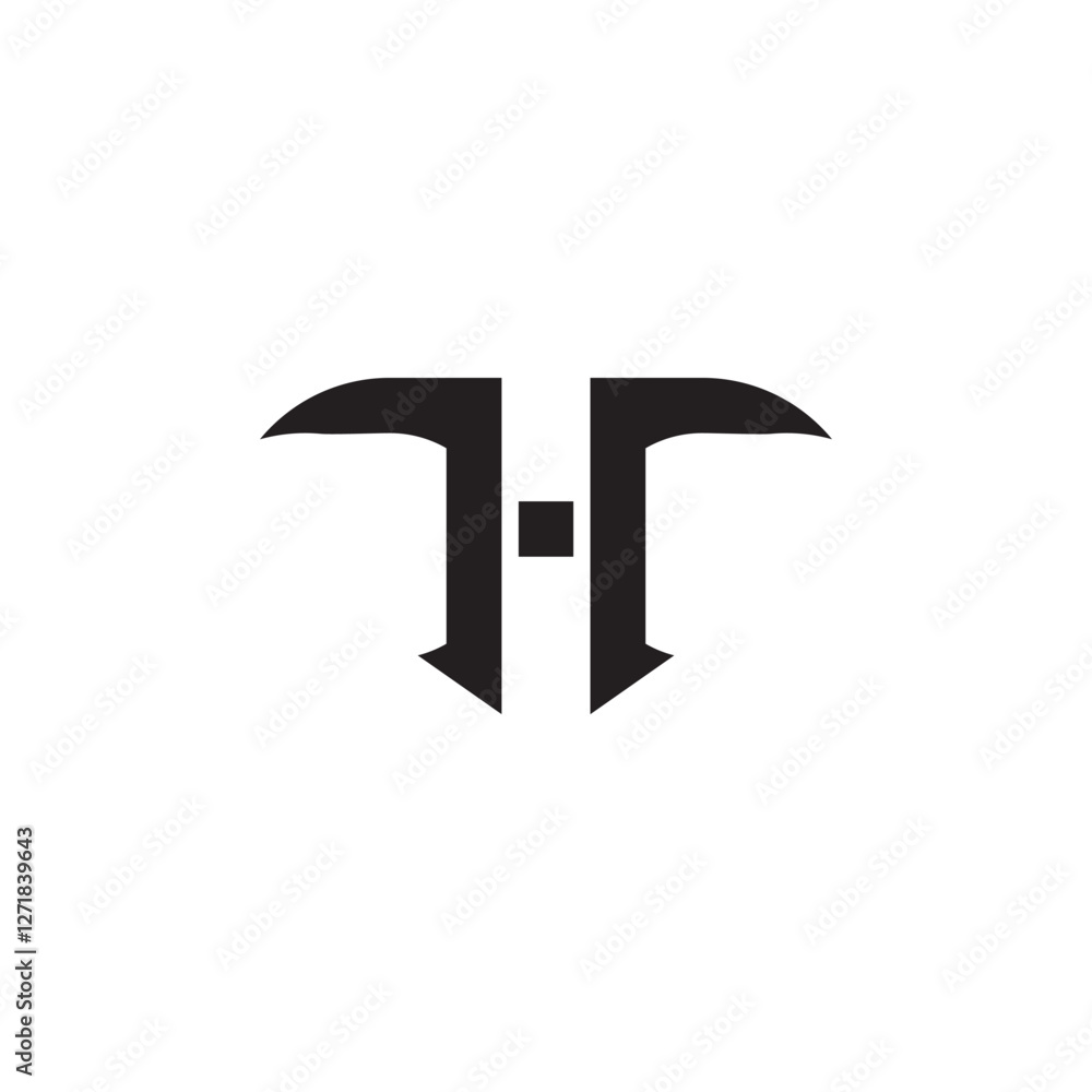 TH letter or HT letter logo design TH letter or HT letter logo design