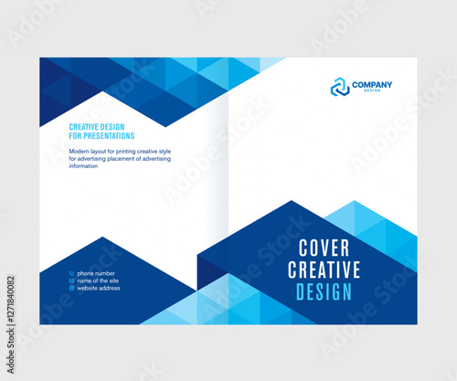 Abstract cover design for the annual report, catalog, booklet, template for presentations and conferences