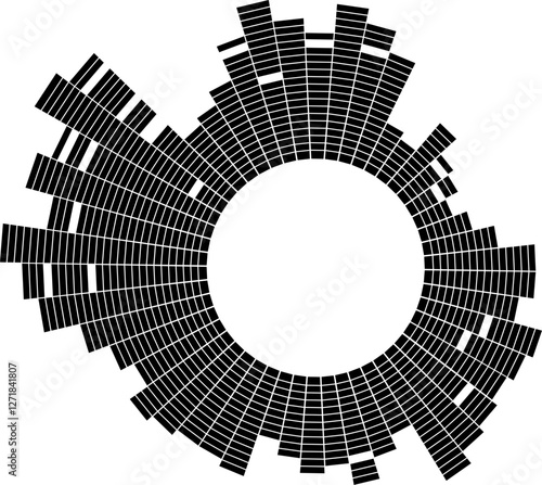 Vektor Data Circle - Fragmente und Big Data Informationen - Segmente und Datenvisualisierung - Technologie und Analyse