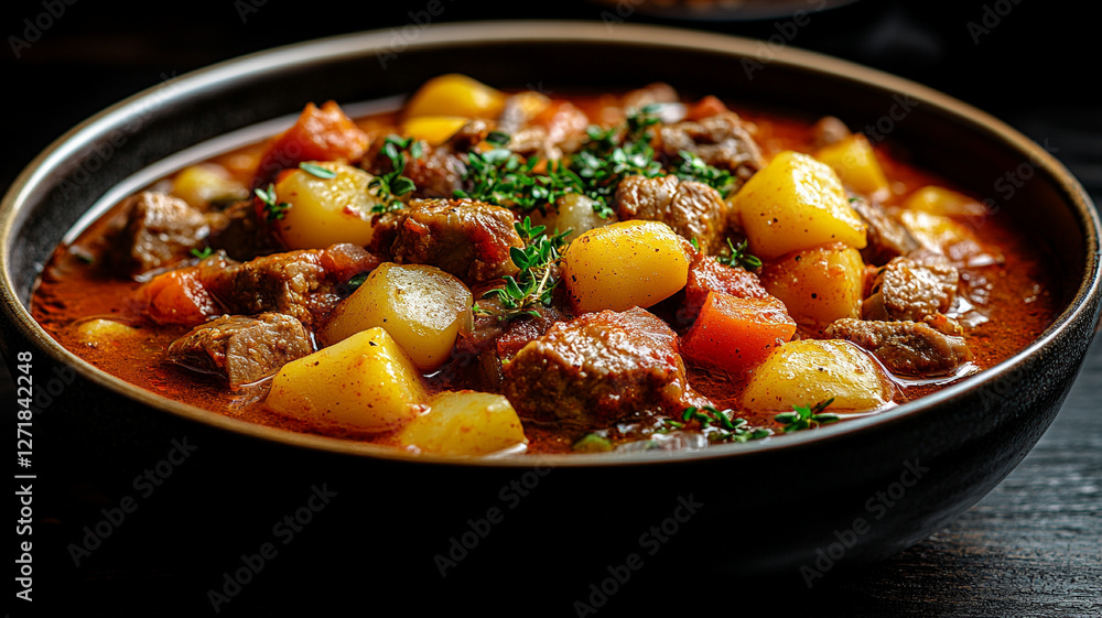 Meat stew with vegetables, beef Burgundy, meat goulash with vegetables. Meat stew with vegetables, beef Burgundy, meat goulash with vegetables.