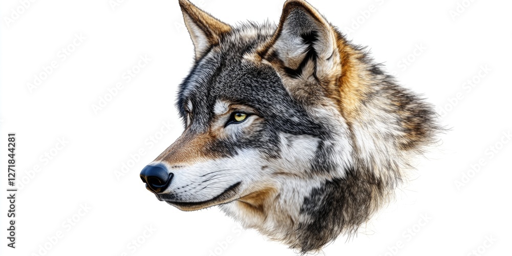 Fototapeta premium Wolf's Face Close Up