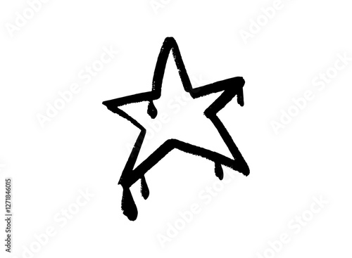 Illustration of an Graffiti Spray Paint Star
