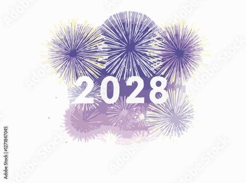 New Year's Eve Fireworks Celebration Vector