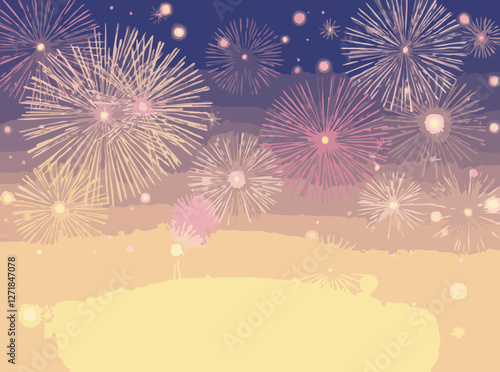 New Year's Eve Fireworks Celebration Vector