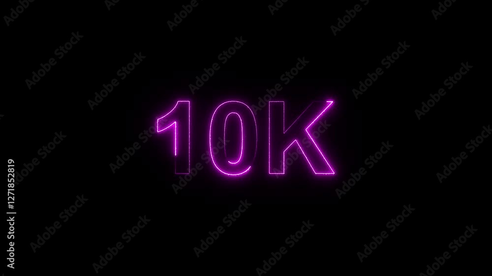 neon 10k Follower neon Text And Firework Animation Subscribers, 10k Subscription Animation Videos neon 10k Follower neon Text And Firework Animation Subscribers, 10k Subscription Animation Videos