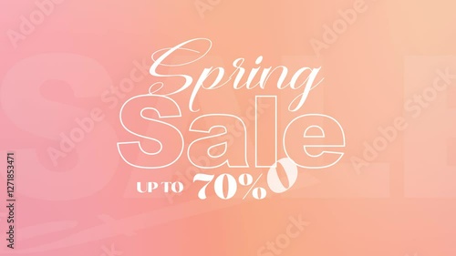 Spring Sale 70 % off Animated Text, Sale announcement, Animated Text Motion Graphic, Animated Motion Graphic with 3D Text, Red Spring sale Animated	