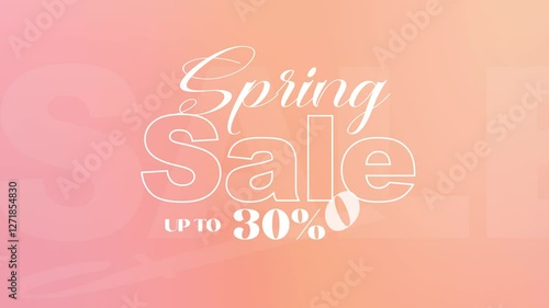 Spring Sale 25 % off Animated Text, Sale announcement, Animated Text Motion Graphic, Animated Motion Graphic with 3D Text, Spring sale Animated