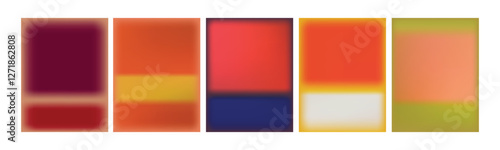 Rothko art abstract illustration. Mesh gradient art.   Rothko-style Vectorize Artwork, 