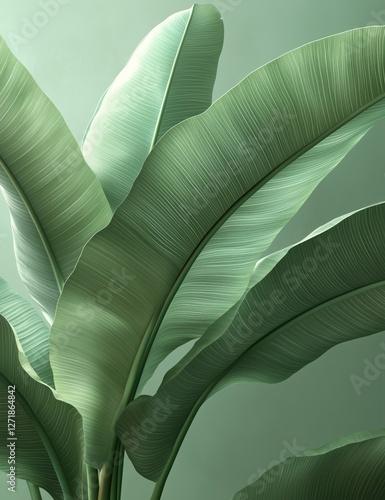 Lush green leaves create a serene atmosphere in an indoor setting