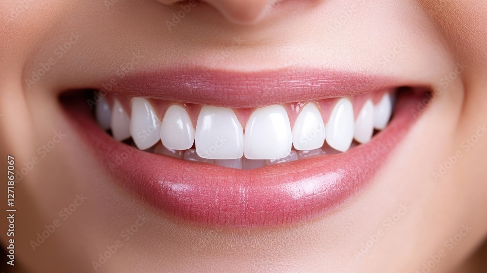 Bright Smiling Face with Healthy White Teeth Bright Smiling Face with Healthy White Teeth