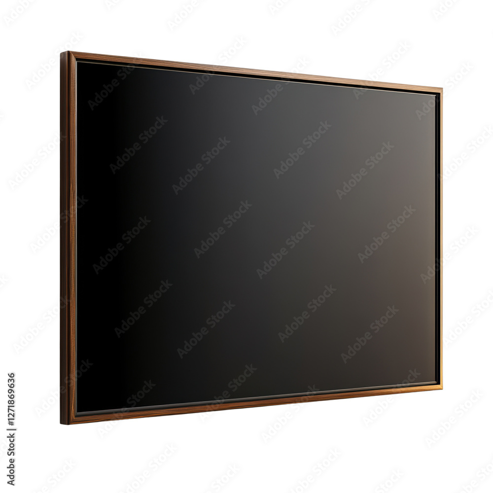 Elegant Dark Framed Wall Art Display with Transparent Background Elegant Dark Framed Wall Art Display with Transparent Background