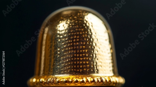 Gold thimble close up photo