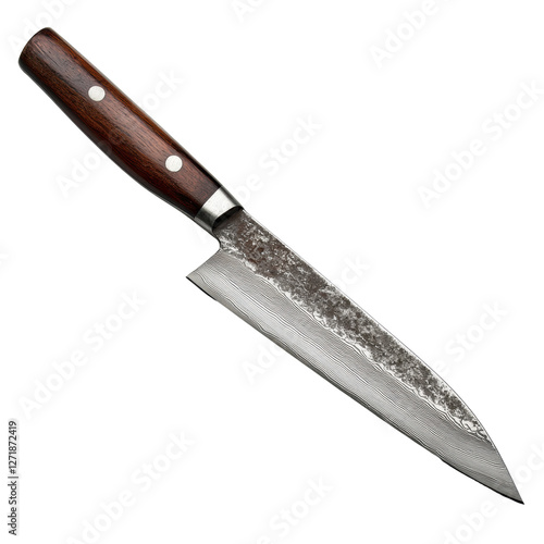 High-Quality Damascus Chef Knife with Wooden Handle