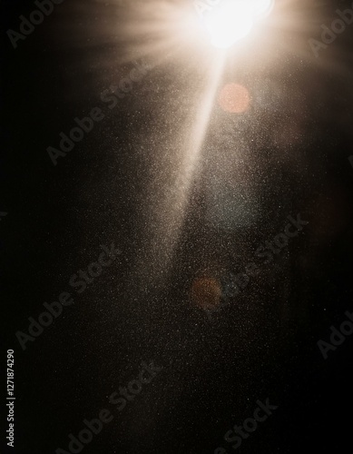 Film Dust Light Leaks Overlay. Vintage Style Lens Flares. Generated image