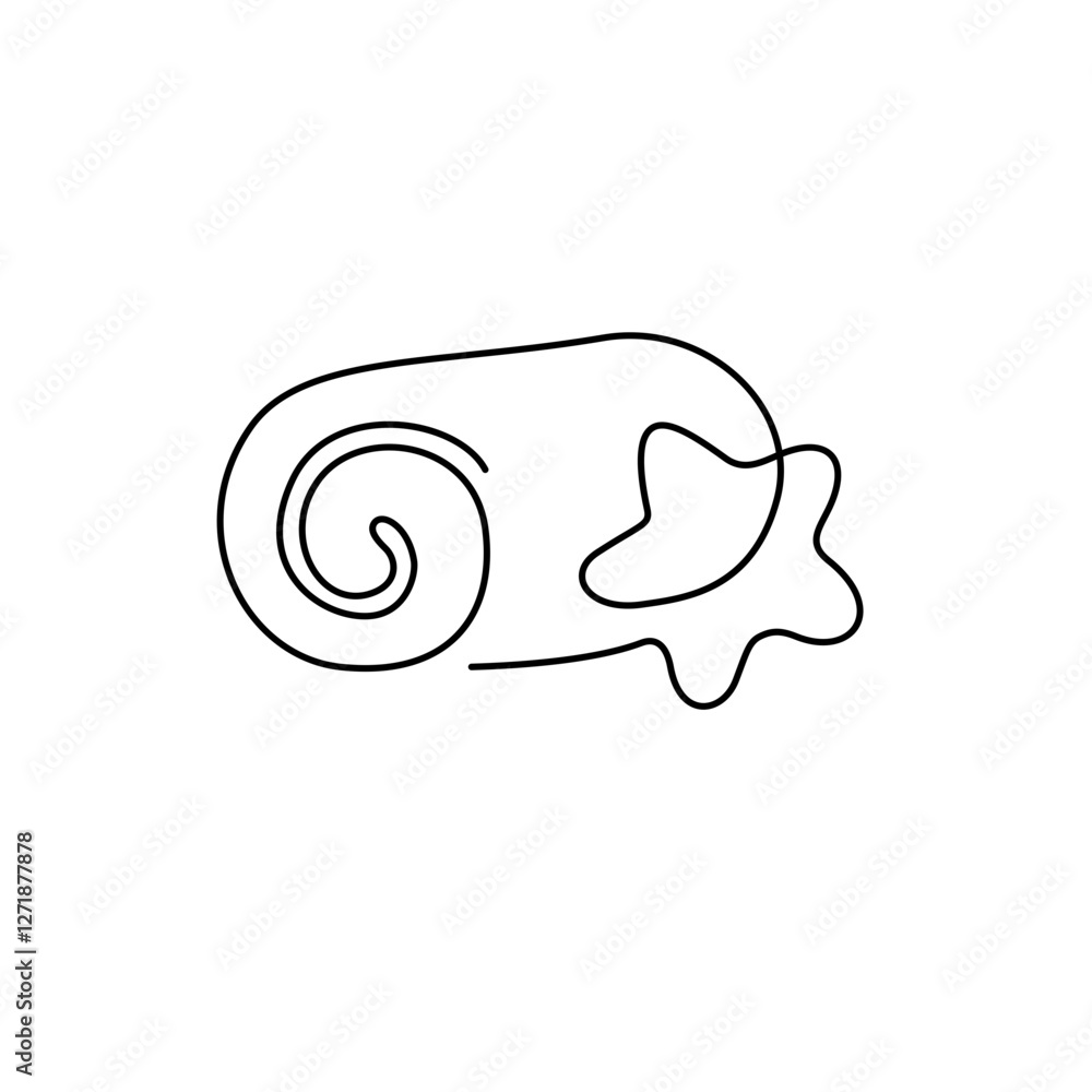 Fototapeta premium line art spa towel