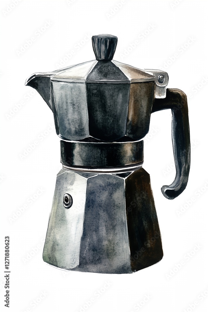 Coffee pot with a handle and a spout Coffee pot with a handle and a spout