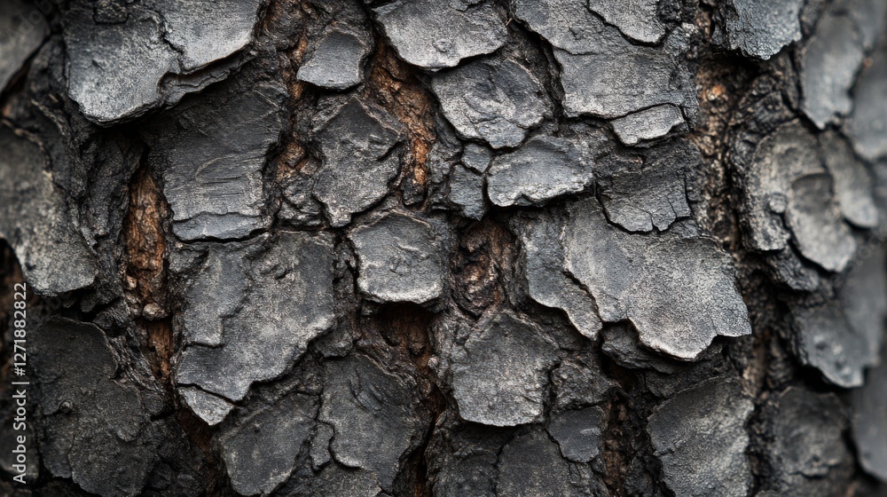 Close up of a tree bark with rough gray textures Close up of a tree bark with rough gray textures